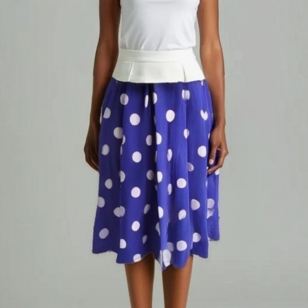 LULAROE POLKA DOT STRETCH SKIRT SZ 2X